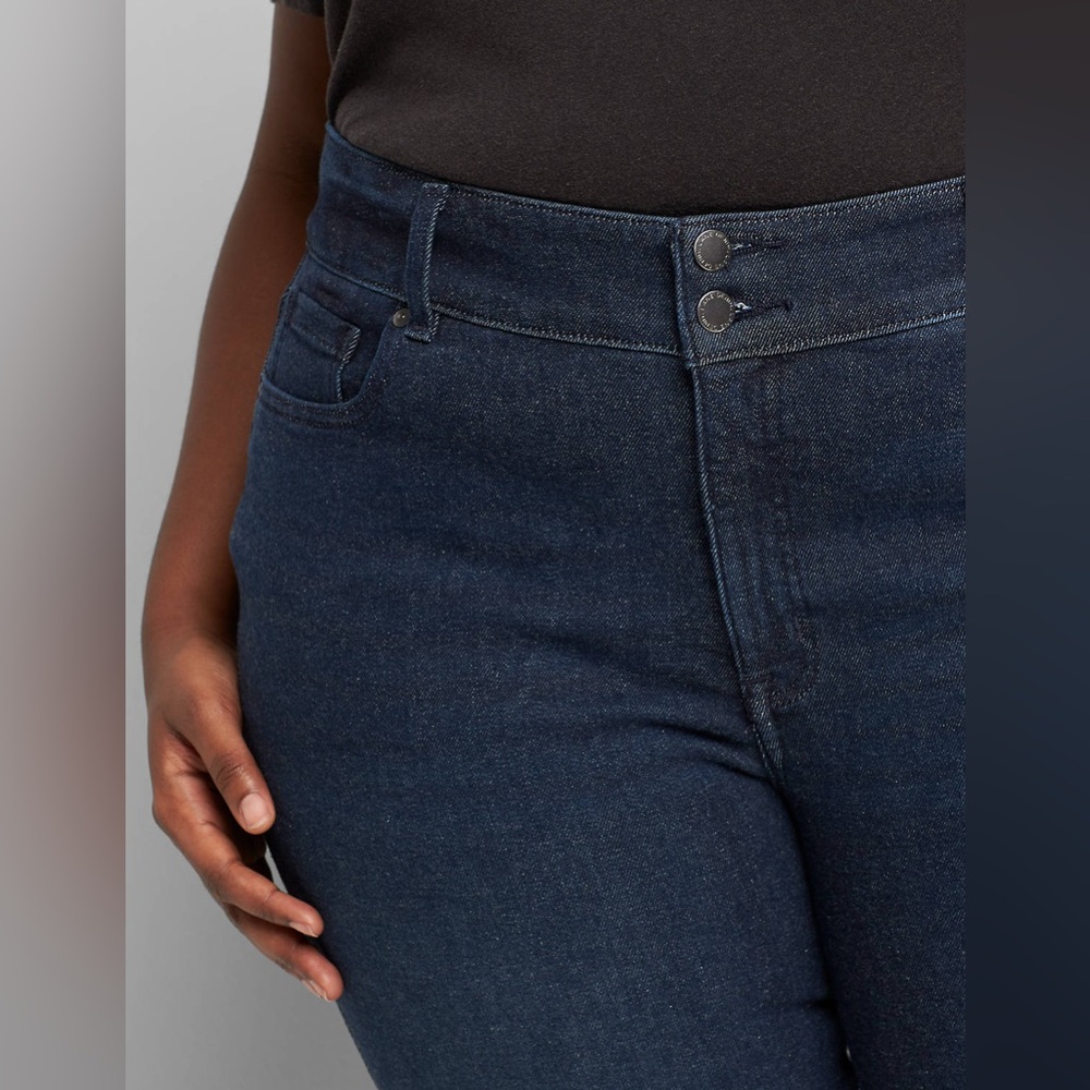 LANE BRYANT Women’s High Rise Straight Leg Jeans Tighter Tummy Fit Sz 22 Regular - Picture 3 of 12